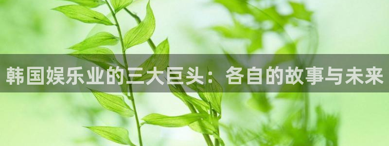 门徒娱乐登录网：韩国娱乐业的三大巨头：各自的故事与未来