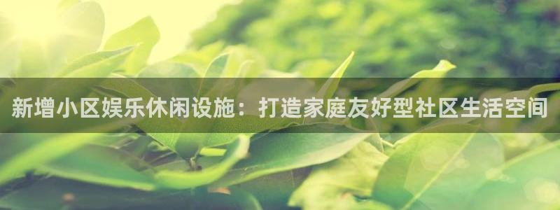 佛山市南海门徒娱乐机电仪器有限公司：新增小区娱乐休闲设施：打造家庭友好型社区生活